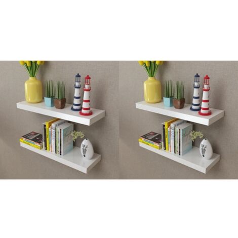 Estantes de pared 4 unidades blanco 60 cm vidaXL