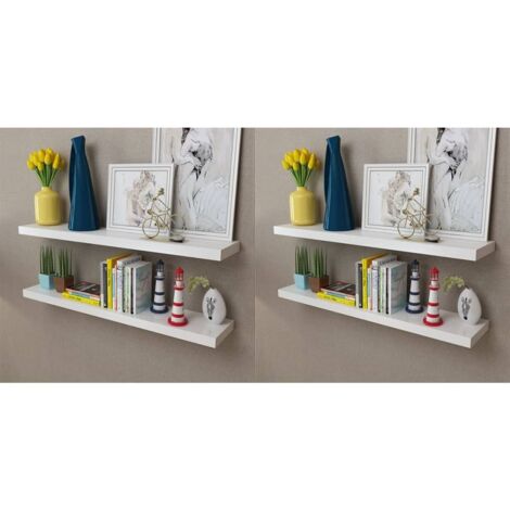 Estantes de pared 4 unidades blanco 100 cm vidaXL