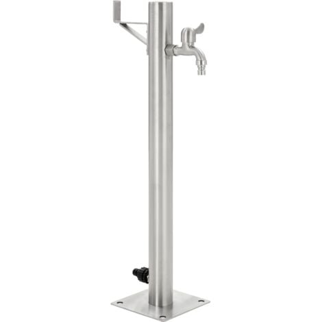 Columna de agua de jardín acero inoxidable redonda 65 cm vidaXL