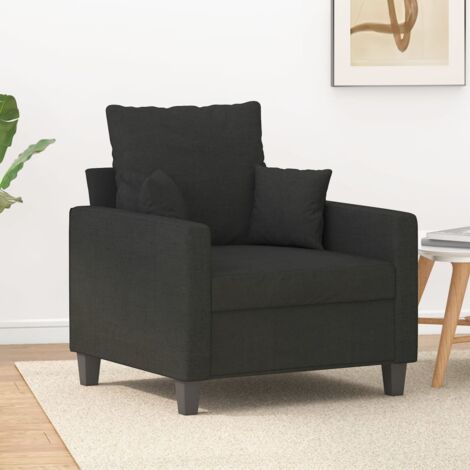Sillón de tela negro 60 cm vidaXL