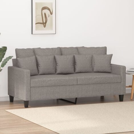 Sofá de 2 plazas de tela gris taupé 140 cm vidaXL