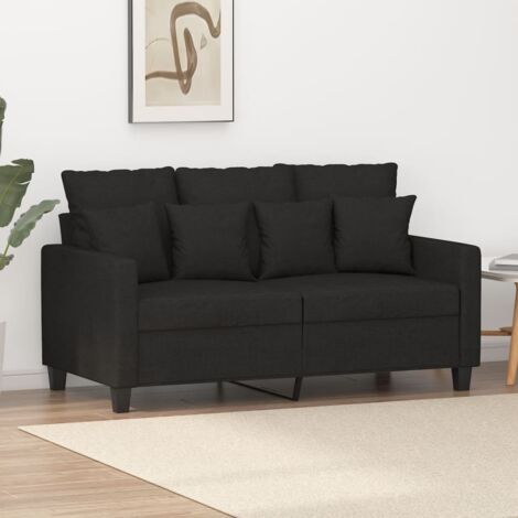 Sofá de 2 plazas de tela negro 120 cm vidaXL
