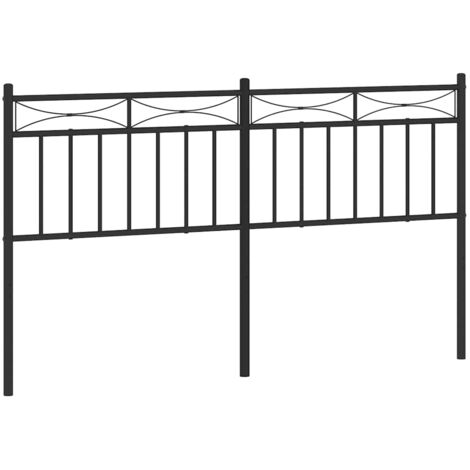 Cabecero de repuesto de metal negro 150 cm vidaXL (1/5)