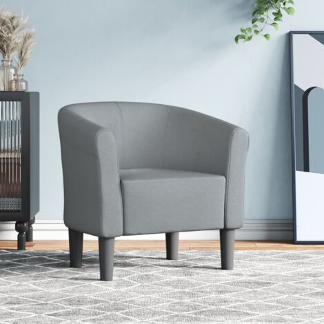 Sillón de tela gris claro vidaXL (1/5)
