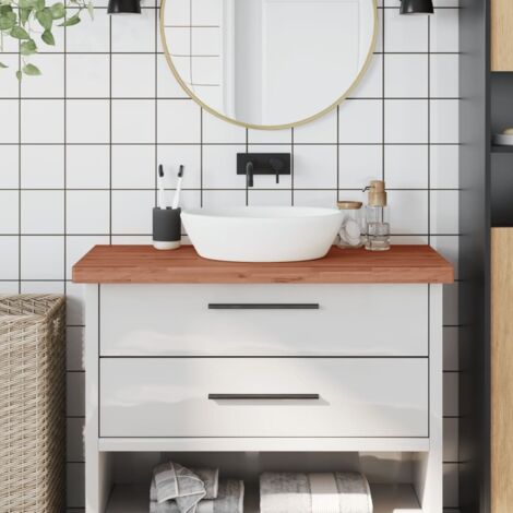 Encimera de baño madera maciza de haya 100x60x4 cm vidaXL