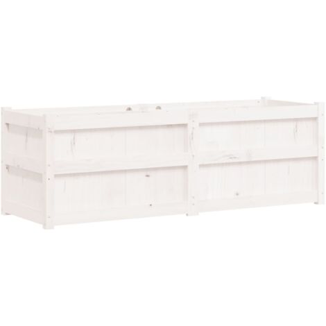 Jardinera madera maciza de pino blanco 150x50x50 cm vidaXL (1/5)