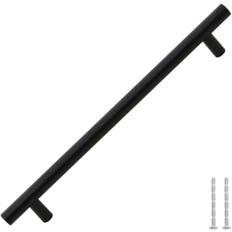 Tiradores para armarios 5 uds acero inoxidable negro 192 mm vidaXL