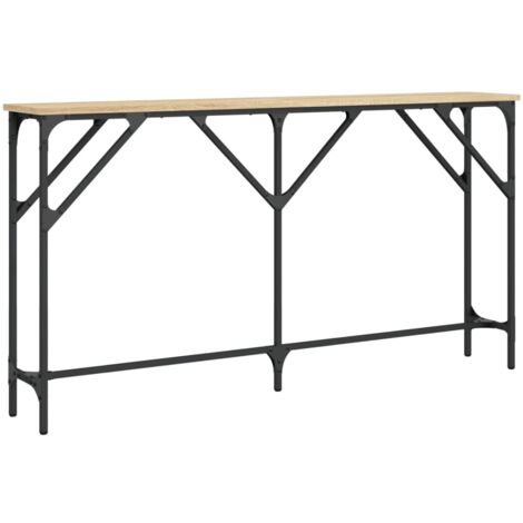 Mesa consola madera de ingeniería roble Sonoma 140x23x75 cm vidaXL