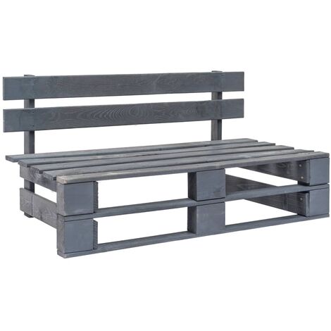 Banco de palés para jardín madera gris vidaXL