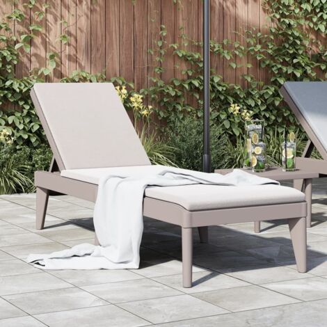 Tumbona de PP capuchino 186x60x29 cm vidaXL (1/5)