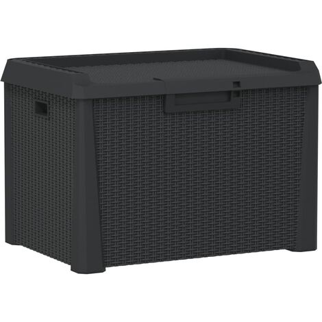 Caja de almacenaje para jardín PP gris antracita 125 L vidaXL