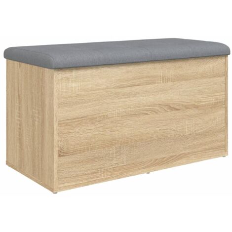 Banco de almacenaje roble Sonoma 82x42x45 cm madera de ingeniería vidaXL