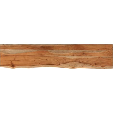 Estante pared rectangular madera acacia borde vivo 110x20x3,8cm vidaXL