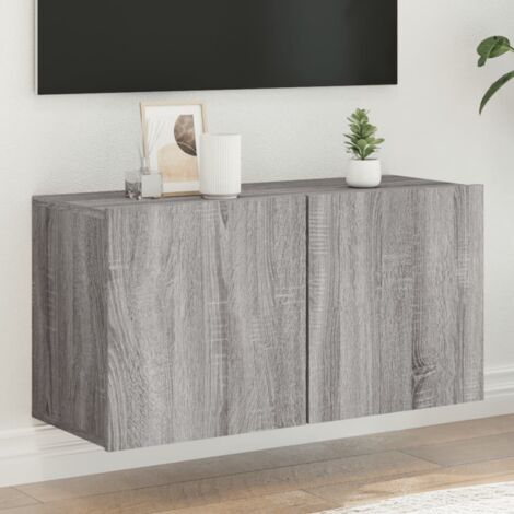 Mueble para TV de pared gris Sonoma 80x30x41 cm vidaXL