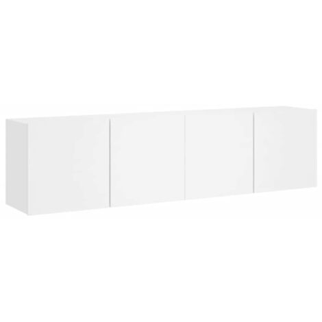 Furniture Limited - Muebles para TV de pared 2 unidades blanco