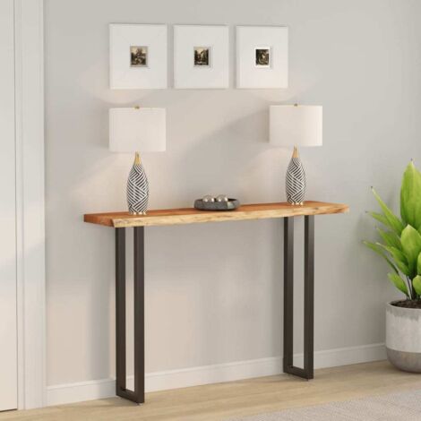 Tablero rectangular madera de acacia borde vivo 140x30x3,8 cm vidaXL
