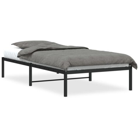 Estructura de cama sin colchón metal negro 100x200 cm vidaXL (1/5)