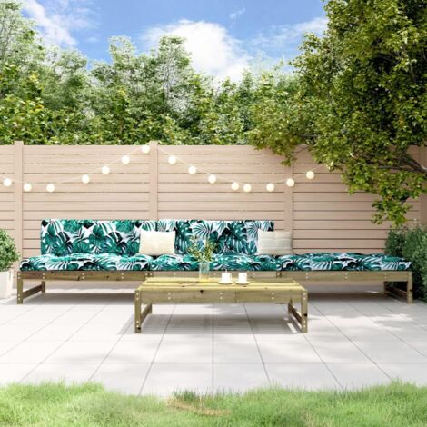 Juego de muebles de jardín 4 pzas madera de pino impregnada vidaXL