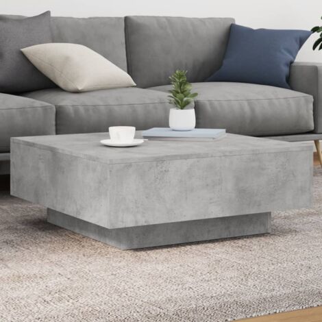 Mesa de centro madera de ingeniería gris hormigón 80x80x31 cm vidaXL
