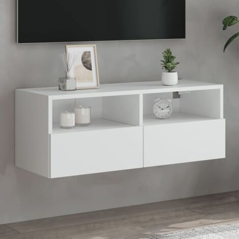 Mueble de pared para TV madera de ingeniería blanco 80x30x30 cm vidaXL