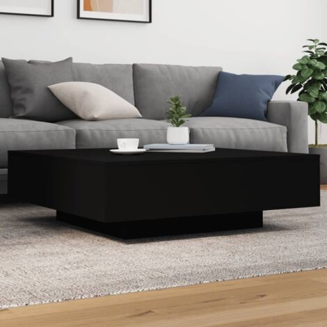 Mesa de centro con luces LED negro 100x100x31 cm vidaXL