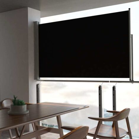 Toldo lateral retráctil para patio 140x300 cm negro vidaXL