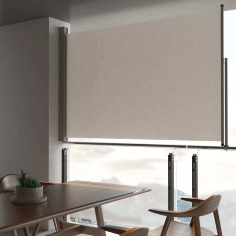 Toldo lateral retráctil para patio 160x300 cm crema vidaXL