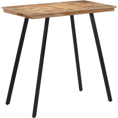 Mesa Alta De Bar Madera Maciza De Teca X X Cm Vidaxl