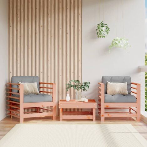 Sillones de jardín 2 unidades madera maciza Douglas vidaXL