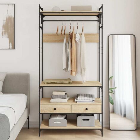 Armario cajones madera ingeniería roble Sonoma 89x39x184,5 cm vidaXL (1/5)
