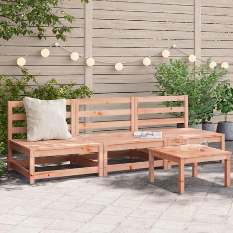 Sofás jardín sin reposabrazos 3 uds madera Douglas 70x70x67 cm vidaXL