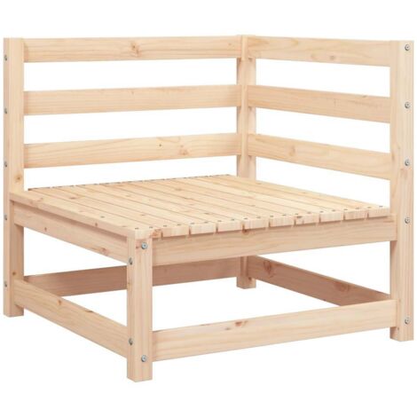 Sofá esquinero de jardín madera maciza de pino 70x70x67 cm vidaXL