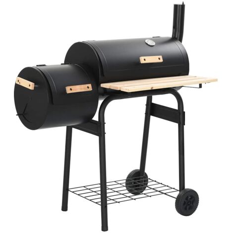 Barbacoa clásica de carbón con ahumador vidaXL