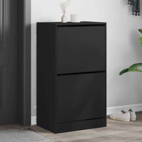 Mueble zapatero con 2 cajones abatibles negro 60x42x108 cm vidaXL (1/5)
