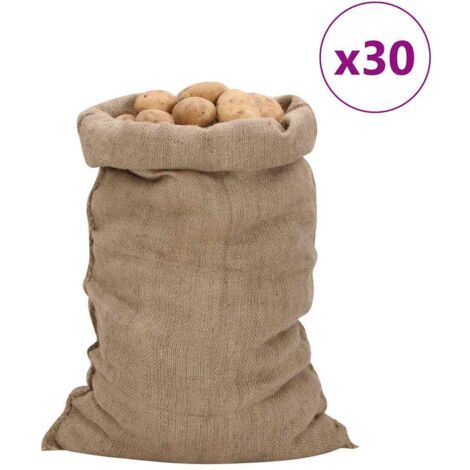 Sacos de yute 30 unidades 60x105 cm 100% yute 340 g/m² vidaXL