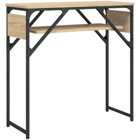 Mesa consola estante madera ingeniería roble Sonoma 75x30x75 cm vidaXL