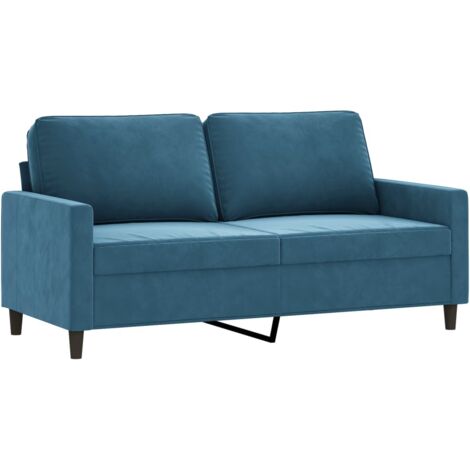 Sofá de 2 plazas terciopelo azul 140 cm vidaXL