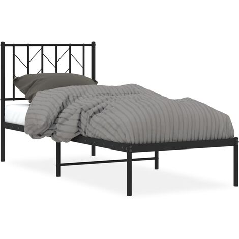Estructura cama metal con cabecero y estribo blanco 135x190 cm VIDAXL