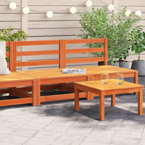 Sofás jardín sin reposabrazos 2 uds madera marrón 70x70x67 cm vidaXL