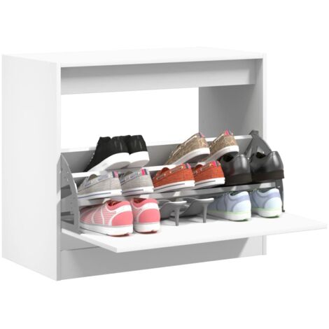 Zapatero de madera de ingeniería blanco 80x42x69 cm vidaXL
