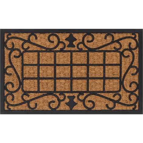 Felpudo rectangular de goma y fibra de coco 45x75 cm vidaXL (1/5)