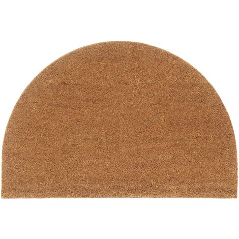 Felpudo semicircular de fibra de coco natural 60x90 cm vidaXL