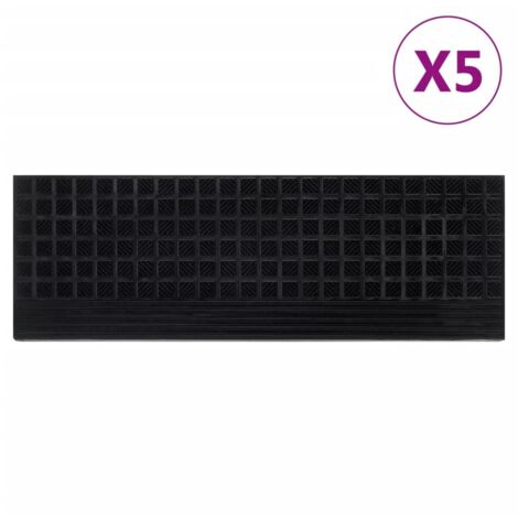 Alfombrillas de escalera de goma 5 uds 25x75 cm vidaXL