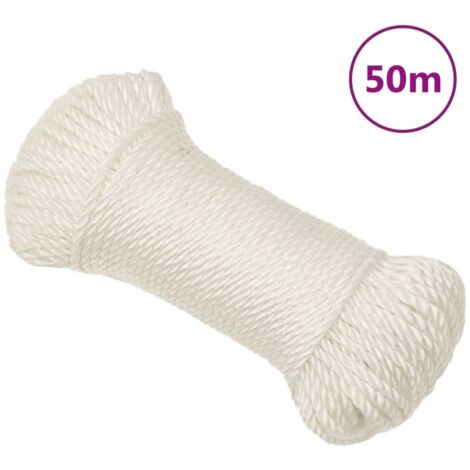 Cuerda de trabajo polipropileno blanco 3 mm 50 m vidaXL