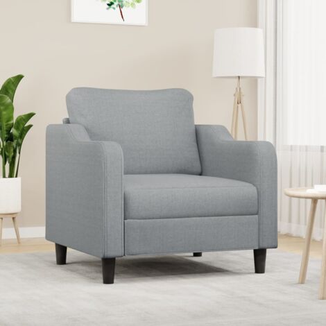 Sillón de tela gris claro 60 cm vidaXL (1/5)