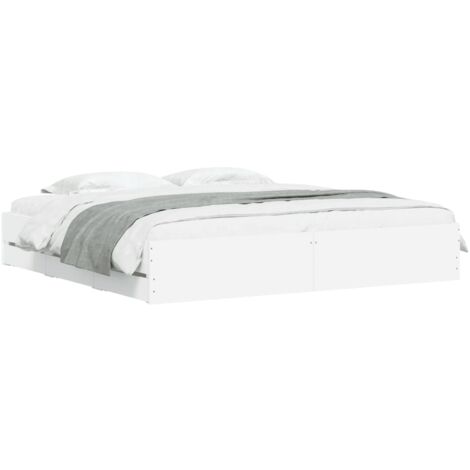 Estructura cama con cajones madera ingeniería blanca 180x200 cm vidaXL