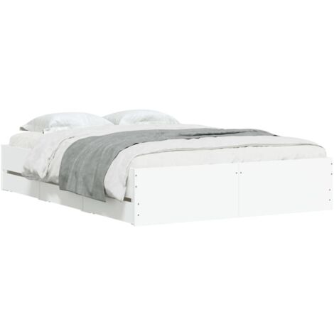 Cama con cajones madera de ingeniería blanco 120x190 cm vidaXL (1/5)