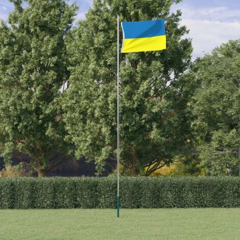 Bandera de Ucrania con ojales de latón 90x150 cm vidaXL