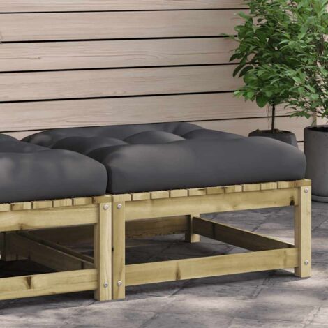 Taburete de jardín con cojín madera de pino impregnada vidaXL (1/5)