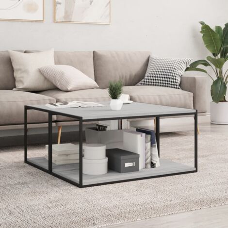 Estantes pared 4 uds madera ingeniería gris Sonoma 80x40x1,5 cm vidaXL